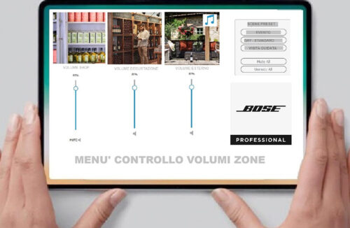 MULTIMEDIA AUTOMATION
The integration of the systems, made indispensable in situations increasing, was the subject of our efforts in recent years.

In fact, we have developed and tested control systems overall for all audio-video equipment, now also extended to all the automatic devices in the home, commercial and naval (lights, climate, surveillance and engines). In this regard we cooperate with architects appointed by our customers to achieve excellent results in terms of stylistic integration.